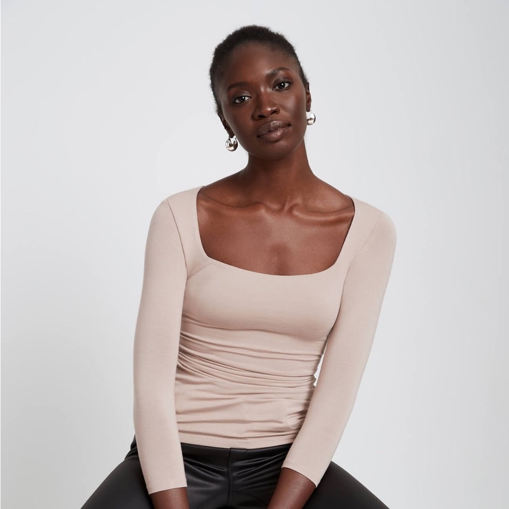 Marcella Moda NYC Lucy Top size S nude | 3/4 sleeve boat neck | Never Worn!